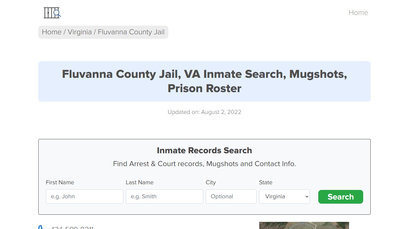 Fluvanna County Jail, VA Inmate Search, Mugshots, Prison Roster