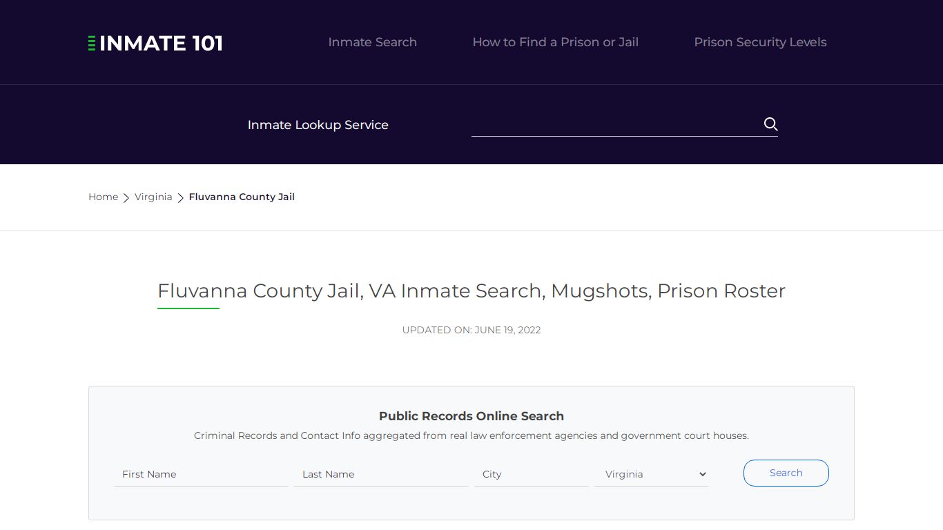 Fluvanna County Jail, VA Inmate Search, Mugshots, Prison Roster